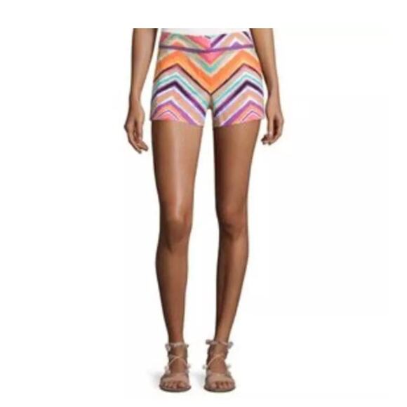 TRINA TURK Chino Shorts Womens Size 2 Colorful Stripe - Picture 1 of 6